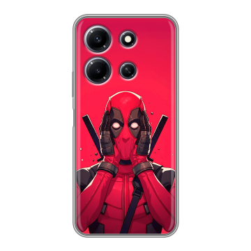 Силиконовый чехол на Infinix Note 30i с принтом Дедпул Deadpool Силиконовый чехол на Infinix Note 30i с принтом Дедпул Deadpool