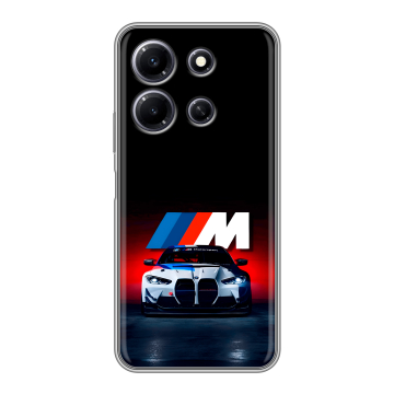 Силиконовый чехол на Infinix Note 30i с принтом БМВ BMW Силиконовый чехол на Infinix Note 30i с принтом БМВ BMW
