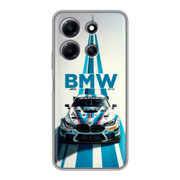 Силиконовый чехол на Infinix Note 30i с принтом БМВ BMW Силиконовый чехол на Infinix Note 30i с принтом БМВ BMW