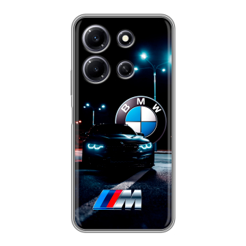 Силиконовый чехол на Infinix Note 30i с принтом БМВ BMW Силиконовый чехол на Infinix Note 30i с принтом БМВ BMW