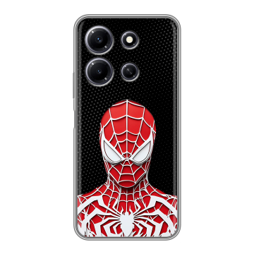 Силиконовый чехол на Infinix Note 30i с принтом человек паук spiderman Силиконовый чехол на Infinix Note 30i с принтом человек паук spiderman