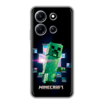Силиконовый чехол на Infinix Note 30i с принтом Майнкрафт Minecraft Силиконовый чехол на Infinix Note 30i с принтом Майнкрафт Minecraft