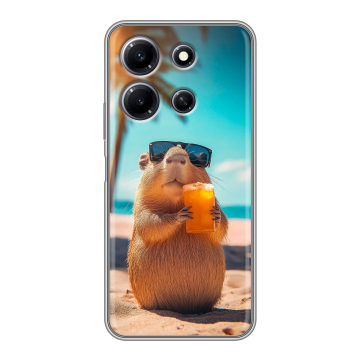 Силиконовый чехол на Infinix Note 30i с принтом Капибара Силиконовый чехол на Infinix Note 30i с принтом Капибара