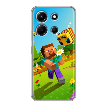 Силиконовый чехол на Infinix Note 30i с принтом Майнкрафт Minecraft Силиконовый чехол на Infinix Note 30i с принтом Майнкрафт Minecraft
