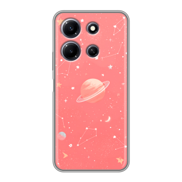Силиконовый чехол на Infinix Note 30i с принтом Розовый космос Силиконовый чехол на Infinix Note 30i с принтом Розовый космос