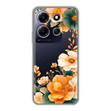 Силиконовый чехол на Infinix Note 30i с принтом Цветы принт Силиконовый чехол на Infinix Note 30i с принтом Цветы принт