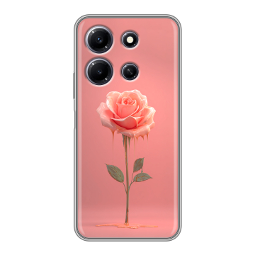 Силиконовый чехол на Infinix Note 30i с принтом Розовая роза Силиконовый чехол на Infinix Note 30i с принтом Розовая роза