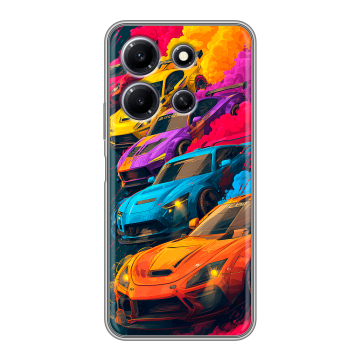 Силиконовый чехол на Infinix Note 30i с принтом Тачки Силиконовый чехол на Infinix Note 30i с принтом Тачки