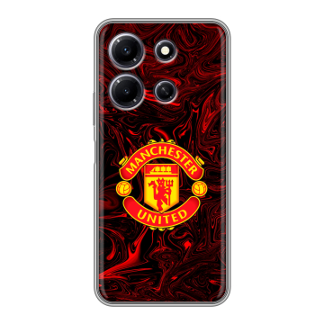 Силиконовый чехол на Infinix Note 30i с принтом Manchester United Силиконовый чехол на Infinix Note 30i с принтом Manchester United