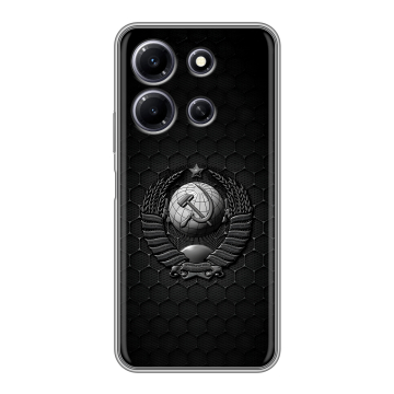 Силиконовый чехол на Infinix Note 30i с принтом Герб Флаг СССР Силиконовый чехол на Infinix Note 30i с принтом Герб Флаг СССР