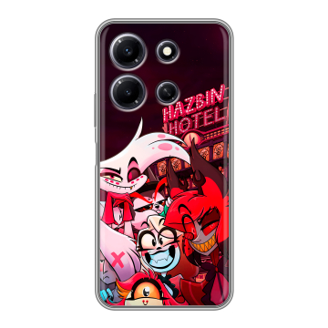 Силиконовый чехол на Infinix Note 30i с принтом Hazbin Hotel Отель Хазбин Силиконовый чехол на Infinix Note 30i с принтом Hazbin Hotel Отель Хазбин
