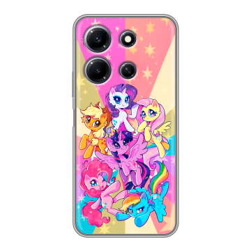 Силиконовый чехол на Infinix Note 30i с принтом My little pony Дружба чудо Силиконовый чехол на Infinix Note 30i с принтом My little pony Дружба чудо