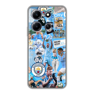 Силиконовый чехол на Infinix Note 30i с принтом Man City Манчестер Сити Силиконовый чехол на Infinix Note 30i с принтом Man City Манчестер Сити