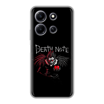 Силиконовый чехол на Infinix Note 30i с принтом Death note Тетрадь смерти Силиконовый чехол на Infinix Note 30i с принтом Death note Тетрадь смерти