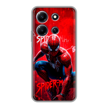 Силиконовый чехол на Infinix Note 30i с принтом Spiderman Человек паук Силиконовый чехол на Infinix Note 30i с принтом Spiderman Человек паук