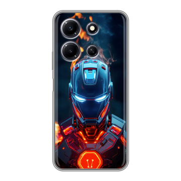 Силиконовый чехол на Infinix Note 30i с принтом IronMan Железный человек Силиконовый чехол на Infinix Note 30i с принтом IronMan Железный человек