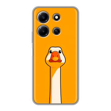 Силиконовый чехол на Infinix Note 30i с принтом Смешная утка Силиконовый чехол на Infinix Note 30i с принтом Смешная утка