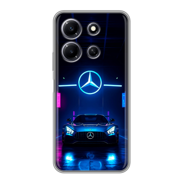 Силиконовый чехол на Infinix Note 30i с принтом Mercedes Мерседес Силиконовый чехол на Infinix Note 30i с принтом Mercedes Мерседес