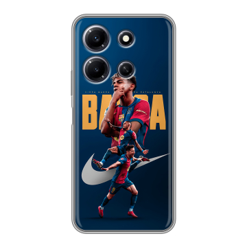 Силиконовый чехол на Infinix Note 30i с принтом Барселона Barca Yamal 