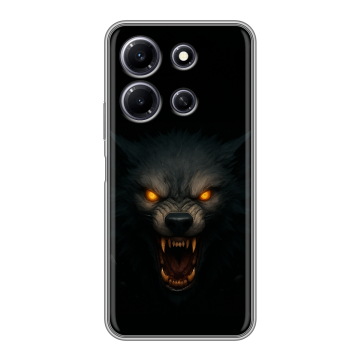 Силиконовый чехол на Infinix Note 30i с принтом Волк