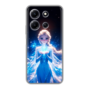 Силиконовый чехол на Infinix Note 30i с принтом Холодное сердце Frozen