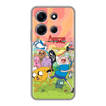 Силиконовый чехол на Infinix Note 30i с принтом Adventure time Время приключений