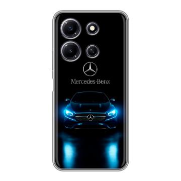Силиконовый чехол на Infinix Note 30i с принтом Mercedes Мерседес
