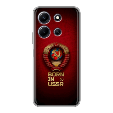 Силиконовый чехол на Infinix Note 30i с принтом Флаг Герб СССР