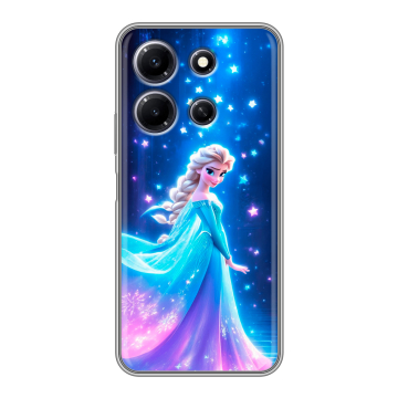 Силиконовый чехол на Infinix Note 30i с принтом Холодное сердце Frozen