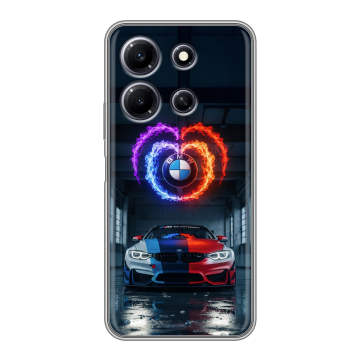 Силиконовый чехол на Infinix Note 30i с принтом BMW БМВ
