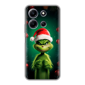 Силиконовый чехол на Infinix Note 30i с принтом Гринч Новый год Рождество