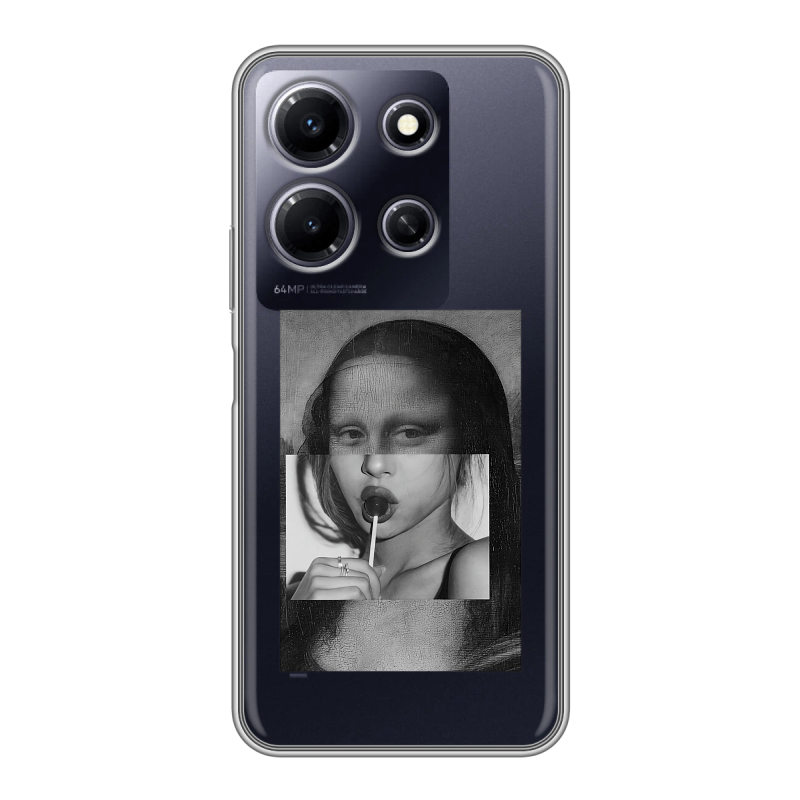 Силиконовый чехол на Infinix Note 30i с принтом Мона Лиза Силиконовый чехол на Infinix Note 30i с принтом Мона Лиза