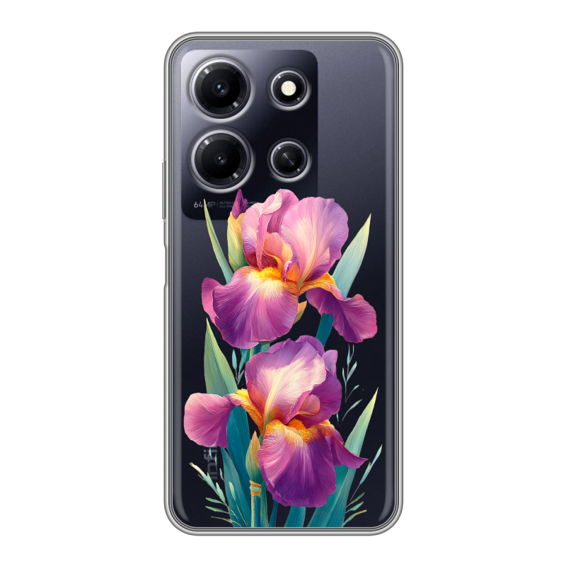 Силиконовый чехол на Infinix Note 30i с принтом Цветы орхидеи Силиконовый чехол на Infinix Note 30i с принтом Цветы орхидеи