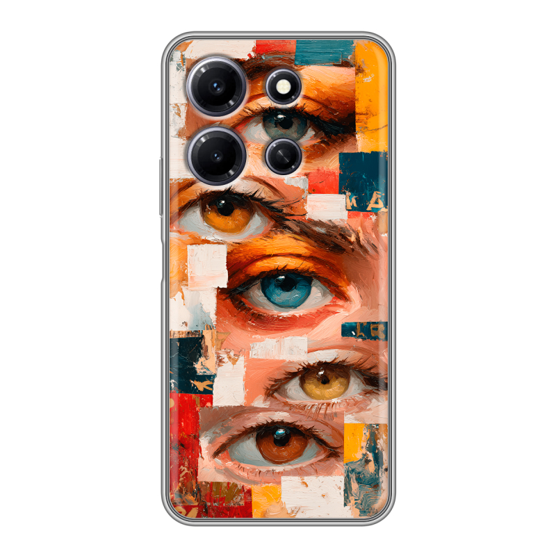 Силиконовый противоударный чехол на Infinix Note 30i с принтом Модный принт Силиконовый противоударный чехол на Infinix Note 30i с принтом Модный принт