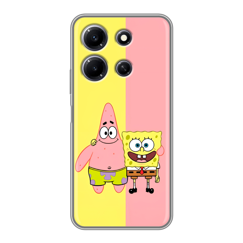 Силиконовый чехол на Infinix Note 30i с принтом Спанч боб Спанчбоб Силиконовый чехол на Infinix Note 30i с принтом Спанч боб Спанчбоб
