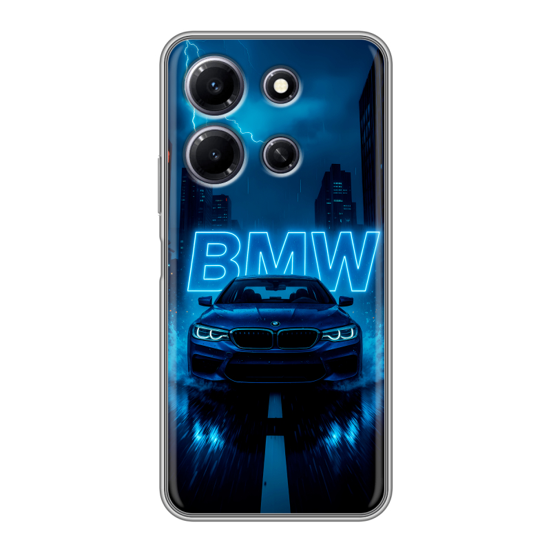 Силиконовый чехол на Infinix Note 30i с принтом BMW БМВ Силиконовый чехол на Infinix Note 30i с принтом BMW БМВ