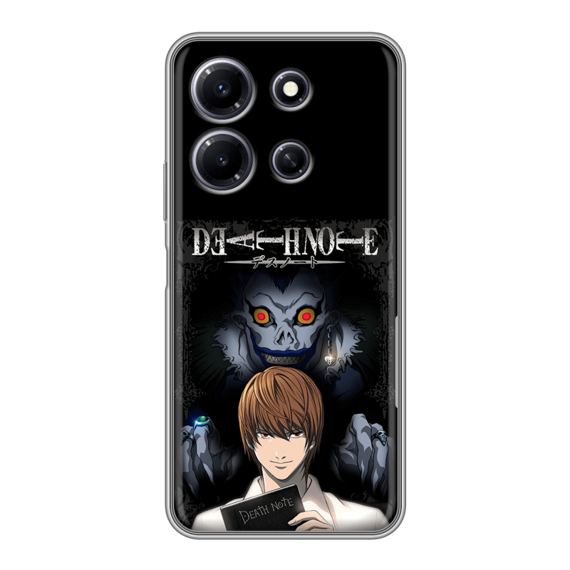Силиконовый чехол на Infinix Note 30i с принтом Death note Тетрадь смерти Силиконовый чехол на Infinix Note 30i с принтом Death note Тетрадь смерти