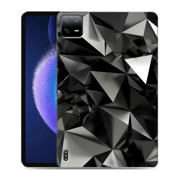 Силиконовый чехол на планшета Xiaomi Pad 6 с принтом Черные кристаллы