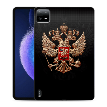 Силиконовый чехол на планшета Xiaomi Pad 6 с принтом Герб России