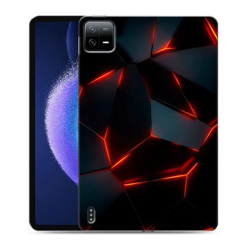 Силиконовый чехол на планшета Xiaomi Pad 6 с принтом Яркие абстракции