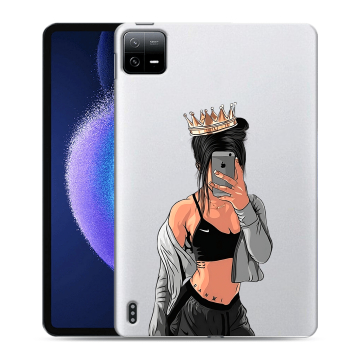 Силиконовый чехол на планшета Xiaomi Pad 6 с принтом Женские принты
