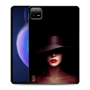 Силиконовый чехол на Xiaomi Pad 6 с принтом Девушка в шляпе