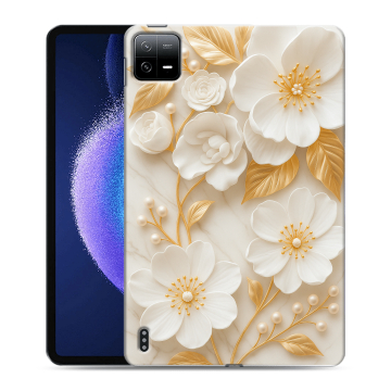 Силиконовый чехол на Xiaomi Pad 6 с принтом Цветы