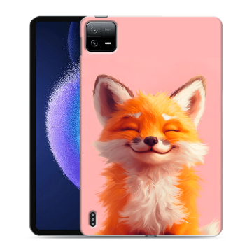 Силиконовый чехол на Xiaomi Pad 6 с принтом милая лиса