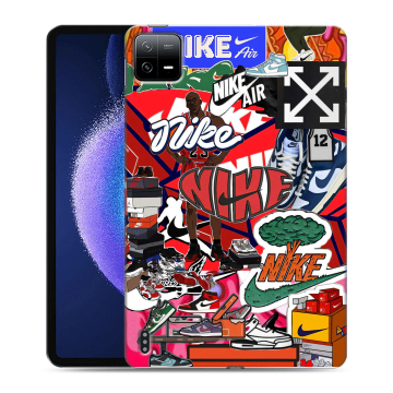 Силиконовый чехол на Xiaomi Pad 6 с принтом Найк Nike яркий