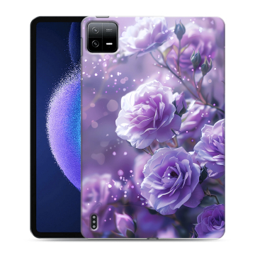 Силиконовый чехол на Xiaomi Pad 6 с принтом Розы цветы Силиконовый чехол на Xiaomi Pad 6 с принтом Розы цветы