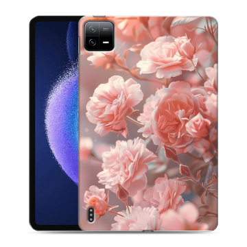 Силиконовый чехол на Xiaomi Pad 6 с принтом Розовые розы