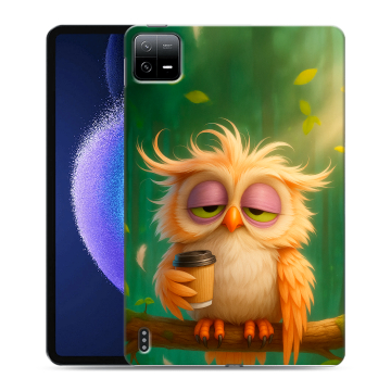 Силиконовый чехол на Xiaomi Pad 6 с принтом сова