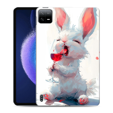 Силиконовый чехол на Xiaomi Pad 6 с принтом кролик зайчик