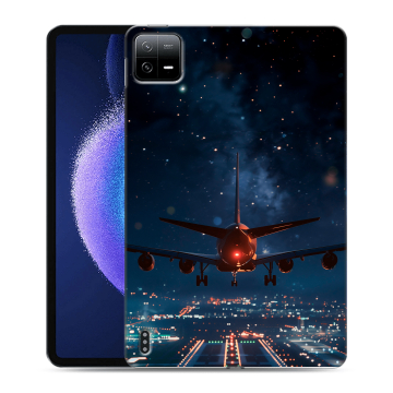 Силиконовый чехол на Xiaomi Pad 6 с принтом самолет